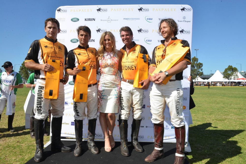 The Veuve Clicquo team with Sam Dennis